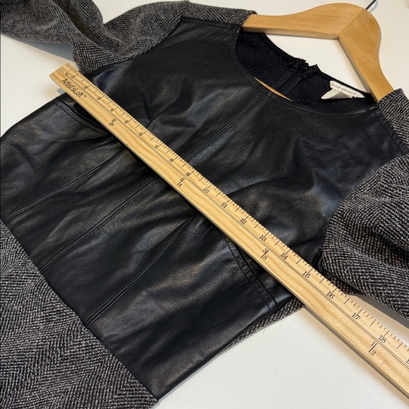 Club Monaco Dayna Herringbone Black Textured Dress - Picture 7 of 9